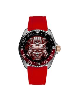 Aries Gold - Limited Edition Samuari Automatic Red GMT Round Dial Men's Watch - G 9040 SAM-RED